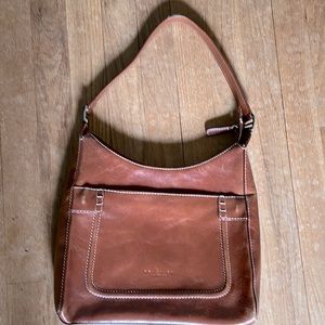 Kenneth Cole Vintage honey brown leather handbag